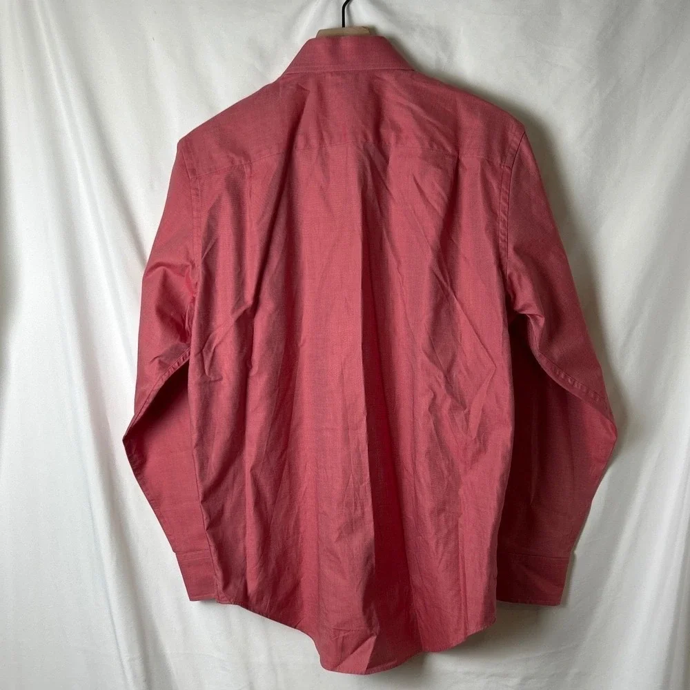 Banana Republic Mens Coral Button Down Shirt Long Sleeve Size S 14-14 1/2 Preppy